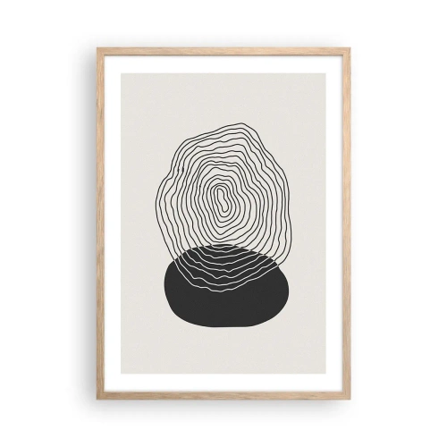 Poster în ramă de stejar deschis - Persistență și vibrațiile - 50x70 cm