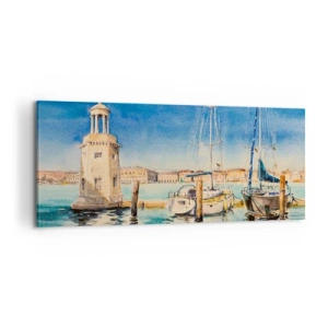 Tablou pe pânză - Laguna însorită - 100x40 cm