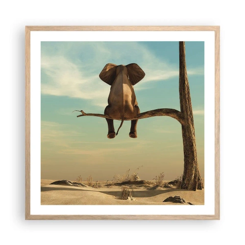 Poster în ramă de stejar deschis - Un nou punct de vedere - 60x60 cm