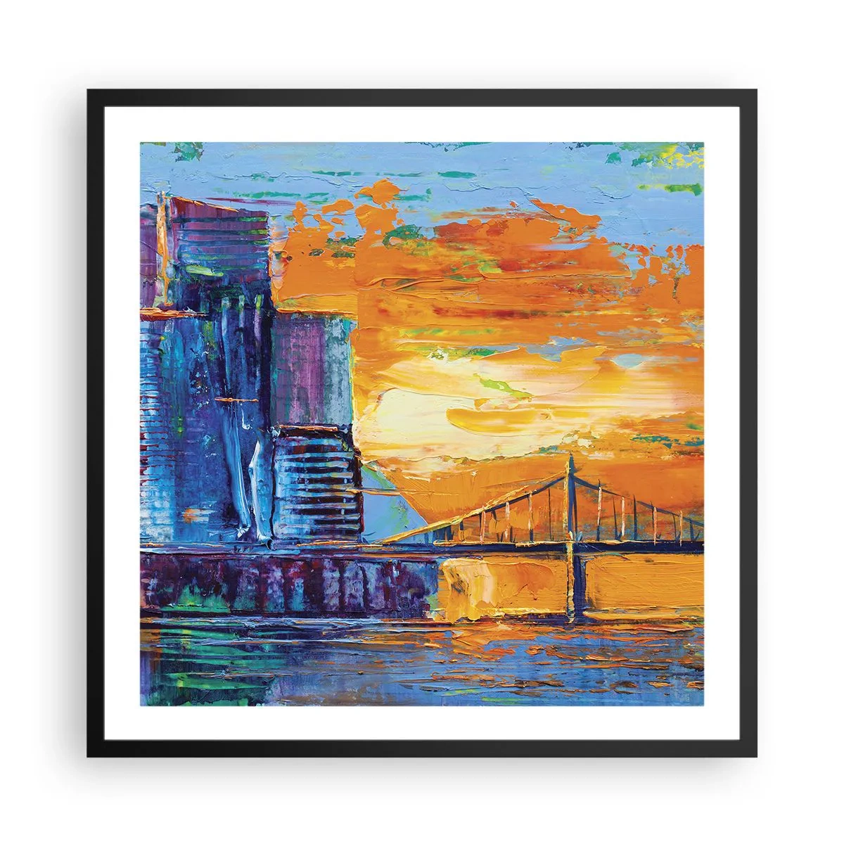Poster în ramă neagră - Cultură și natură - 60x60 cm