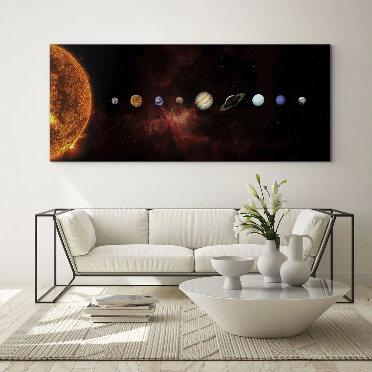 Tablou pe sticlă - Cartierul nostru - 100x40 cm