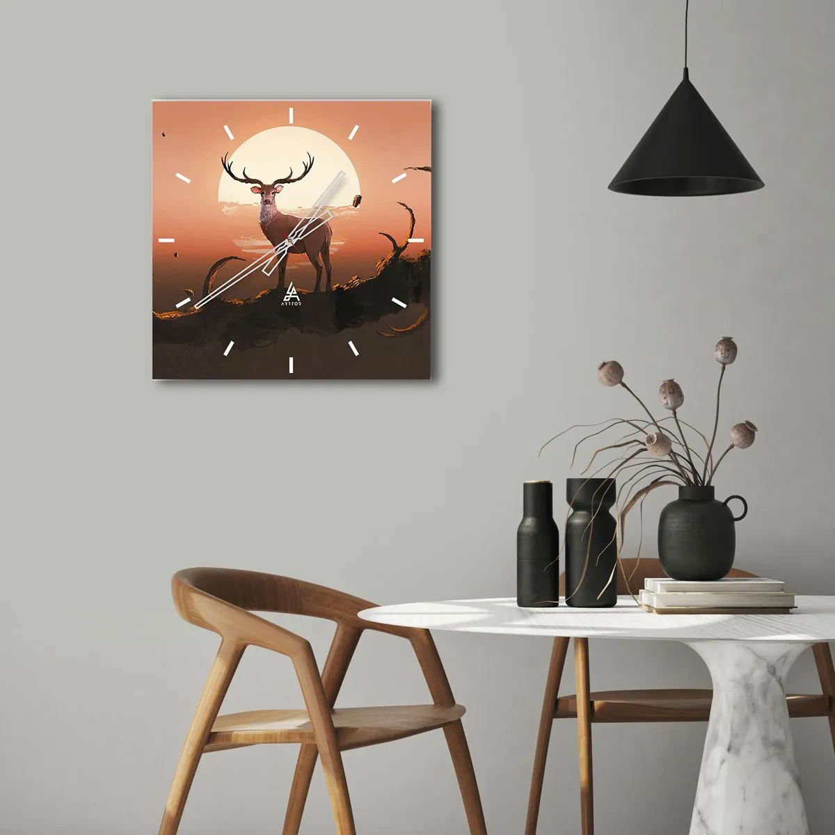 Ceas de perete - Ceas pe sticlă - Această noapte este diferită de oricare alta - 40x40 cm