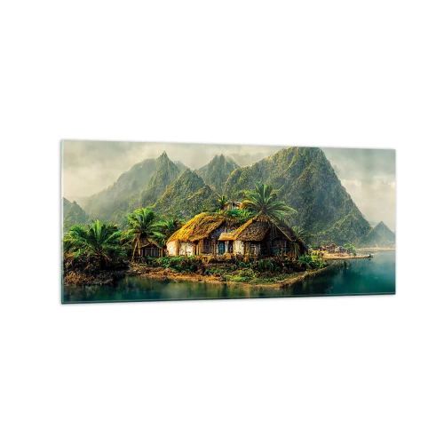 Tablou pe sticlă - Paradisul tropical - 120x50 cm