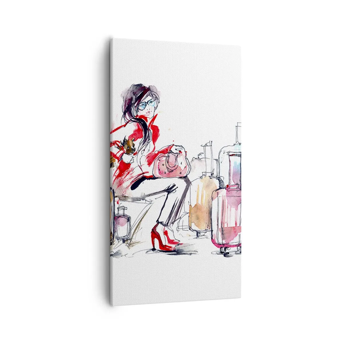 Tablou pe pânză - Să ne așezăm înainte de călătorie - 55x100 cm