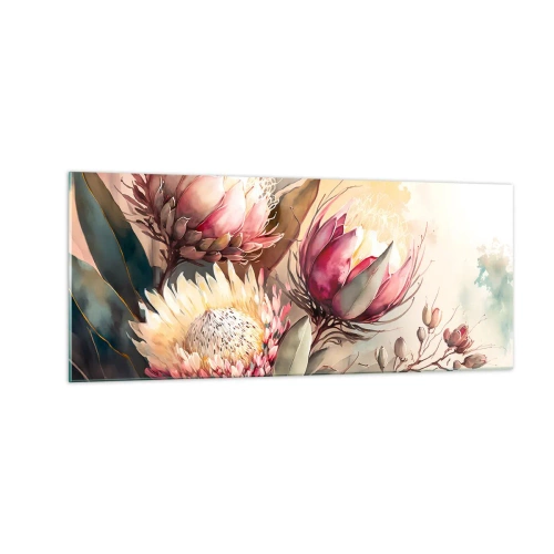 Tablou pe sticlă - Profil și en face - 100x40 cm
