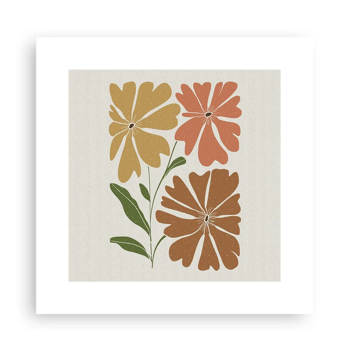 Poster - Natură și geometrie - 30x30 cm