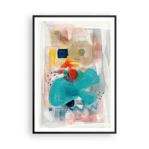 Poster în ramă neagră - Joc plin de culoare - 70x100 cm