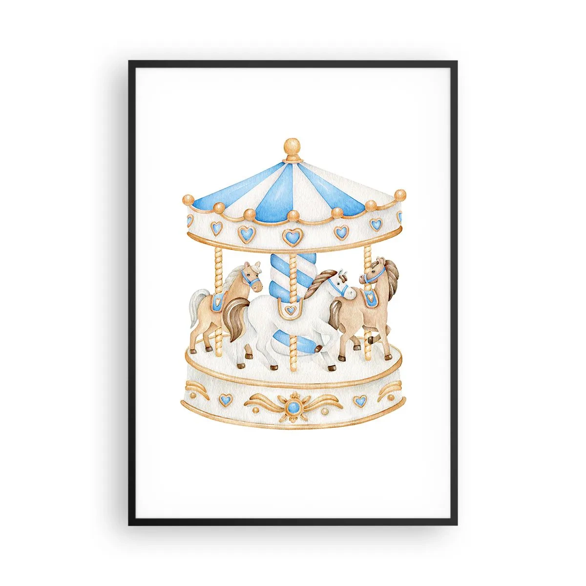 Poster în ramă neagră - Copilărie dulce - 70x100 cm