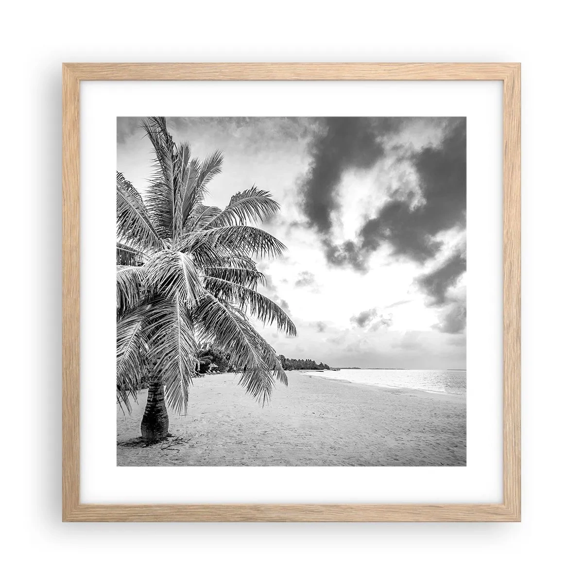 Poster în ramă de stejar deschis - Când tânjești după singurătate... - 40x40 cm