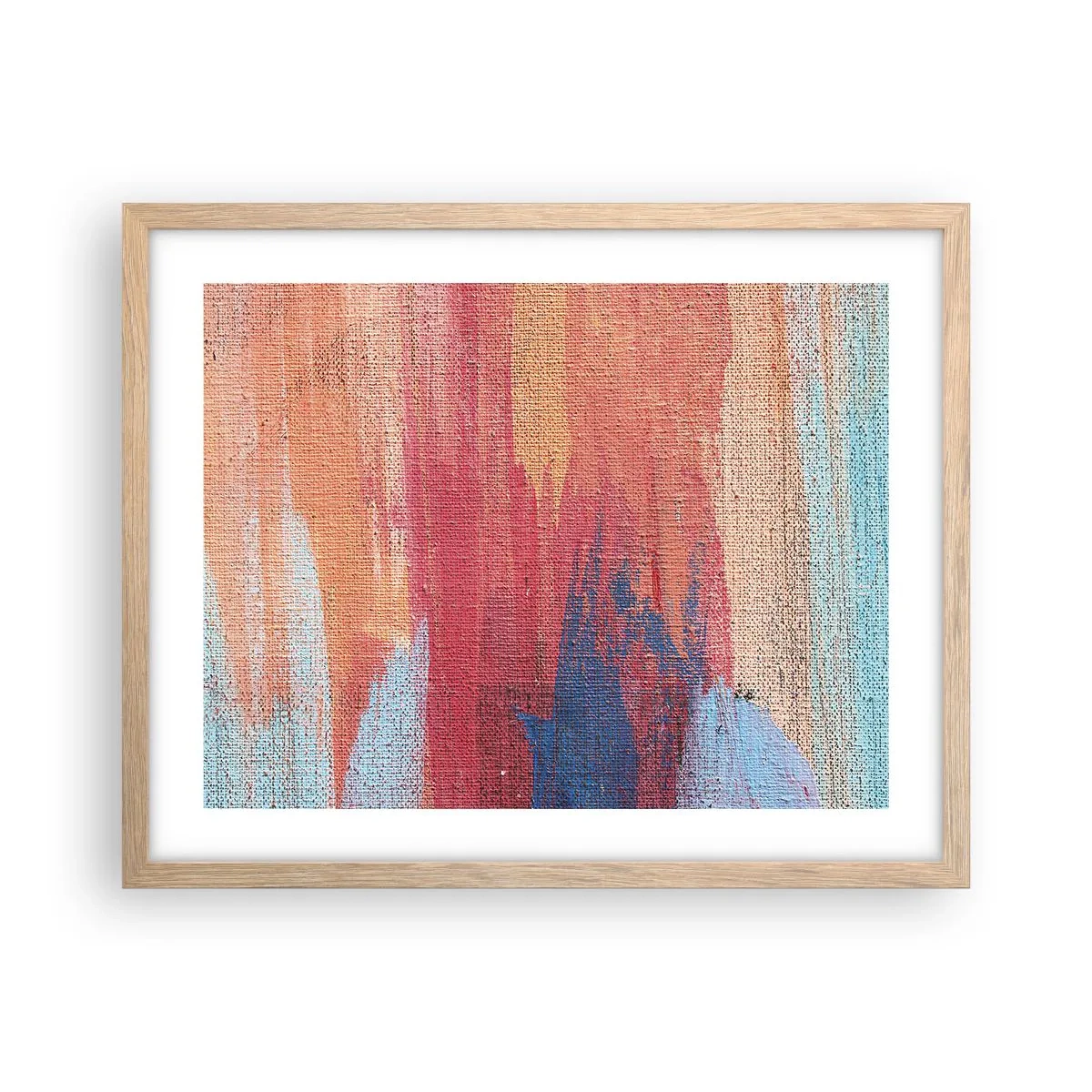 Poster în ramă de stejar deschis - Plutind prin curcubeu - 50x40 cm