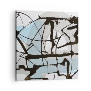 Tablou pe pânză - Cu toate acestea, albastru - 60x60 cm