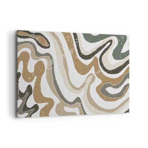 Tablou pe pânză - Meandrele culorilor pământului - 100x70 cm