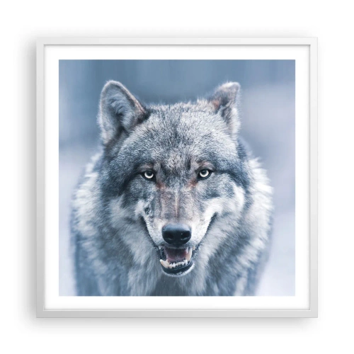 Poster în ramă albă - Accepți provocarea? - 60x60 cm