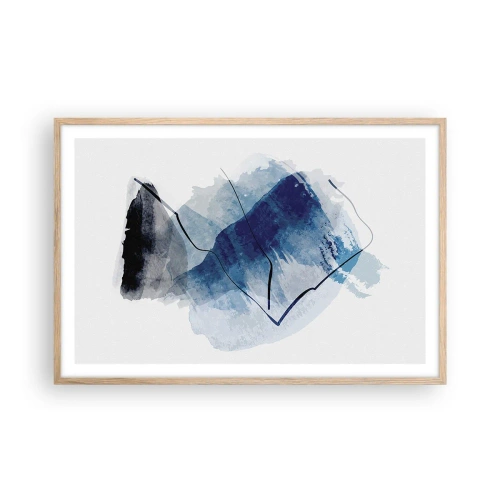 Poster în ramă de stejar deschis - Iceberg - 91x61 cm
