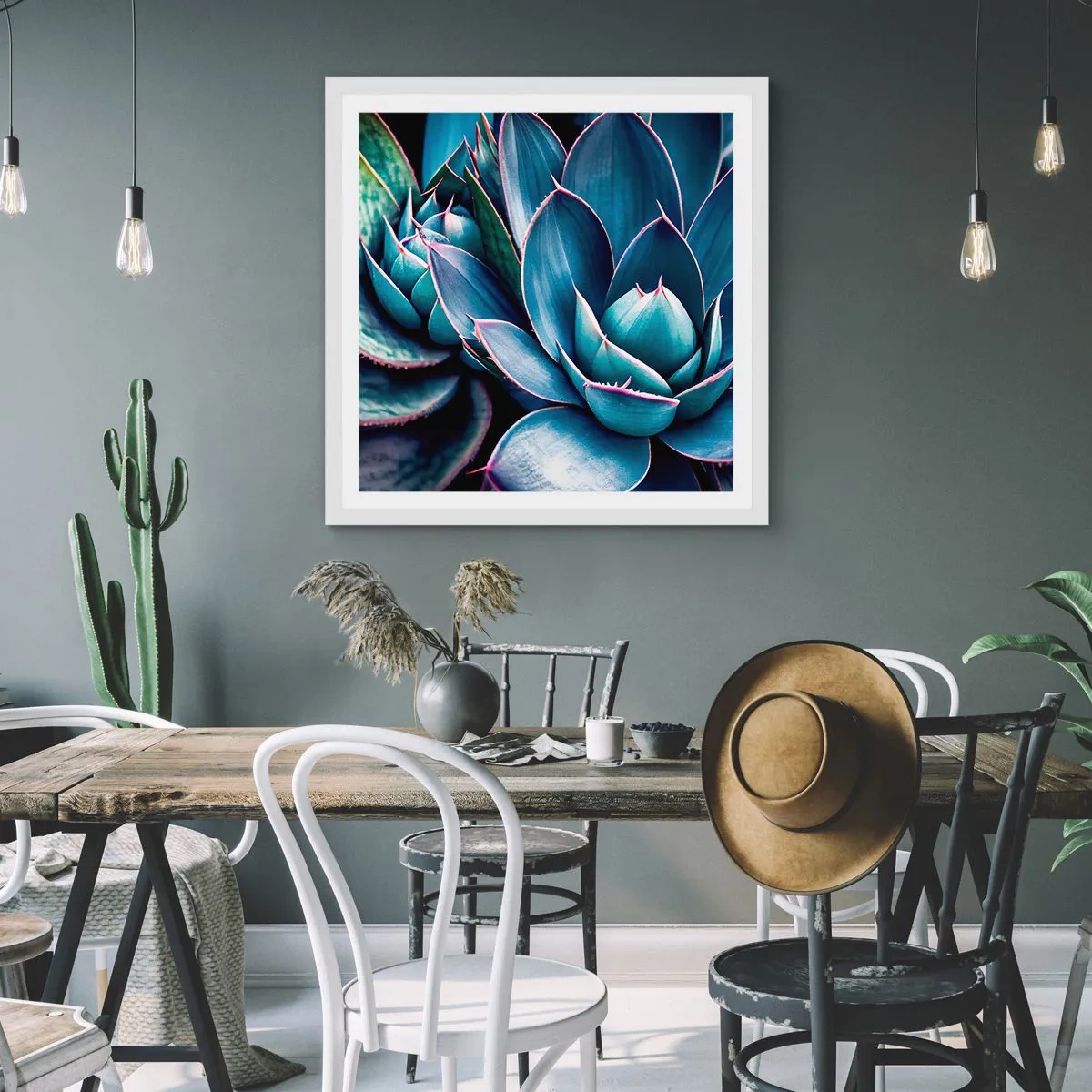 Poster în ramă albă - Forța vitală - 60x60 cm