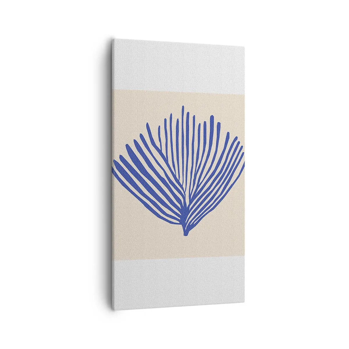 Tablou pe pânză - Evantai albastru - 55x100 cm