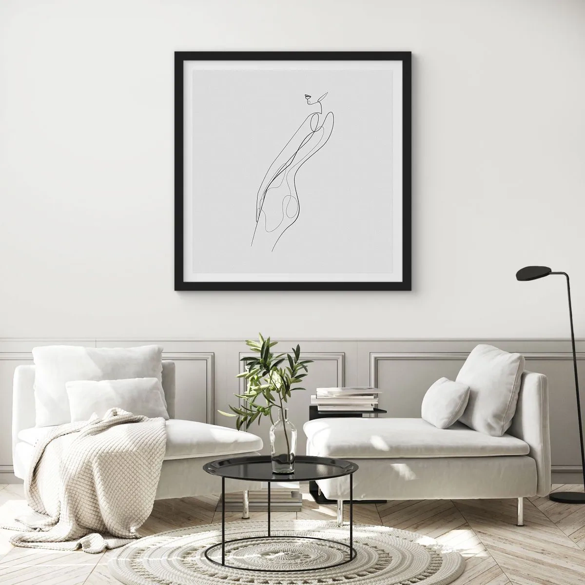 Poster în ramă neagră - Abia o promisiune - 60x60 cm