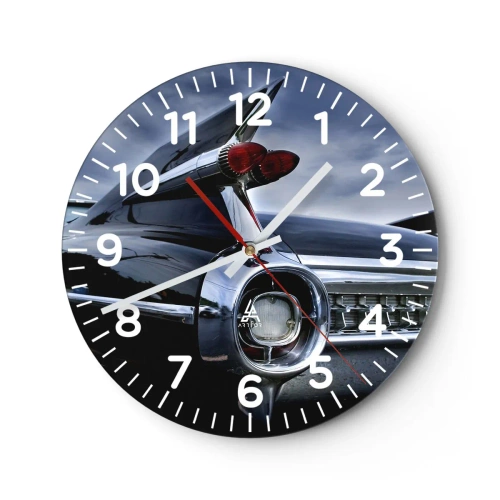 Ceas de perete - Ceas pe sticlă - De aceea este frumos! - 30x30 cm