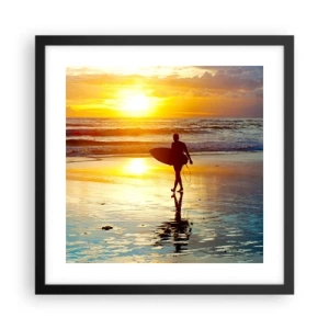 Poster în ramă neagră - Întoarcerea războinicului - 40x40 cm