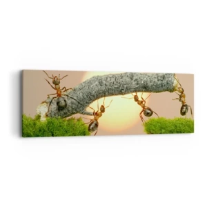 Tablou pe pânză - Cooperare veselă - 90x30 cm