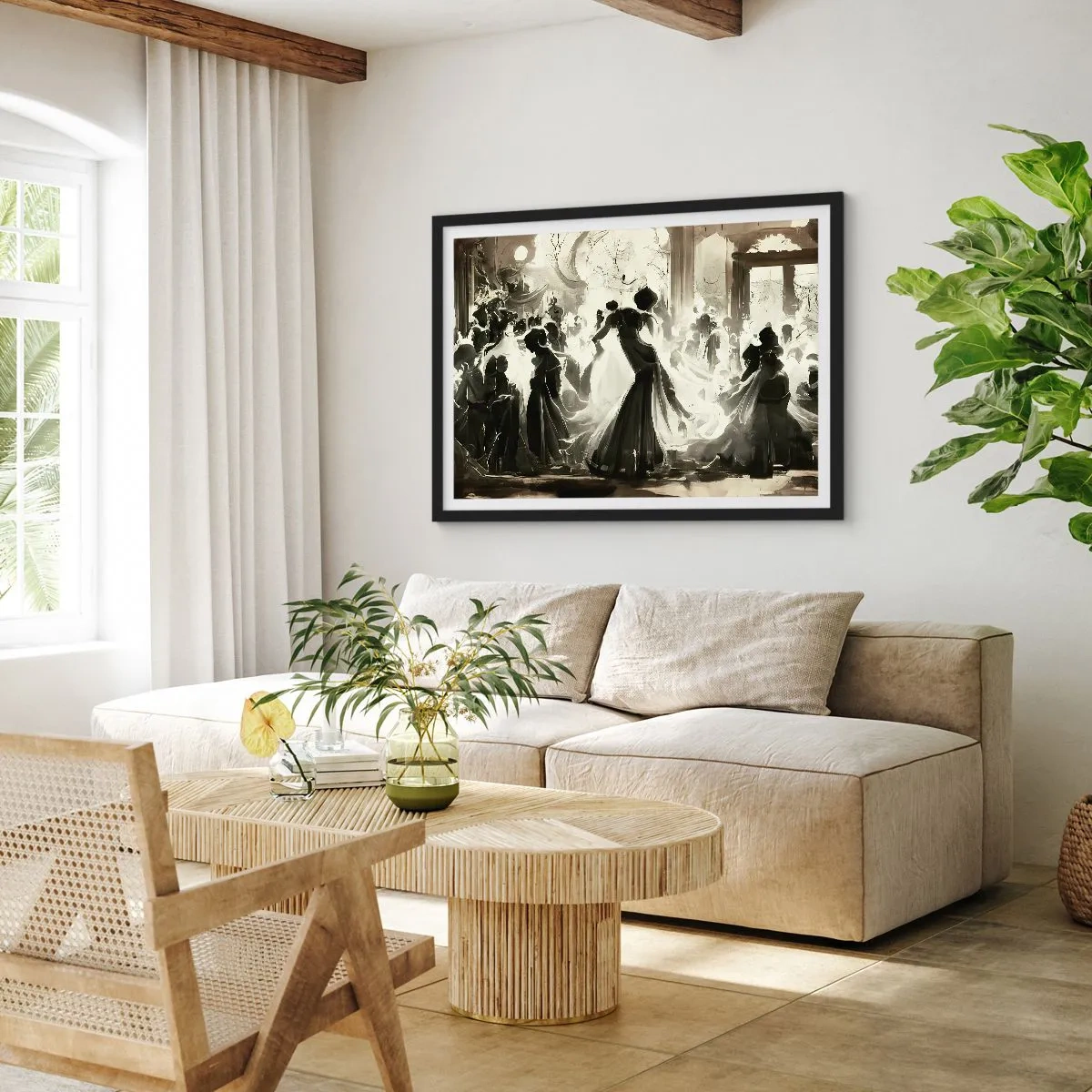 Poster în ramă neagră - Marea mascaradă - 100x70 cm