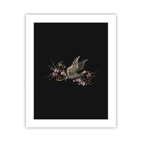 Poster - Pasăre exotică brodată - 40x50 cm