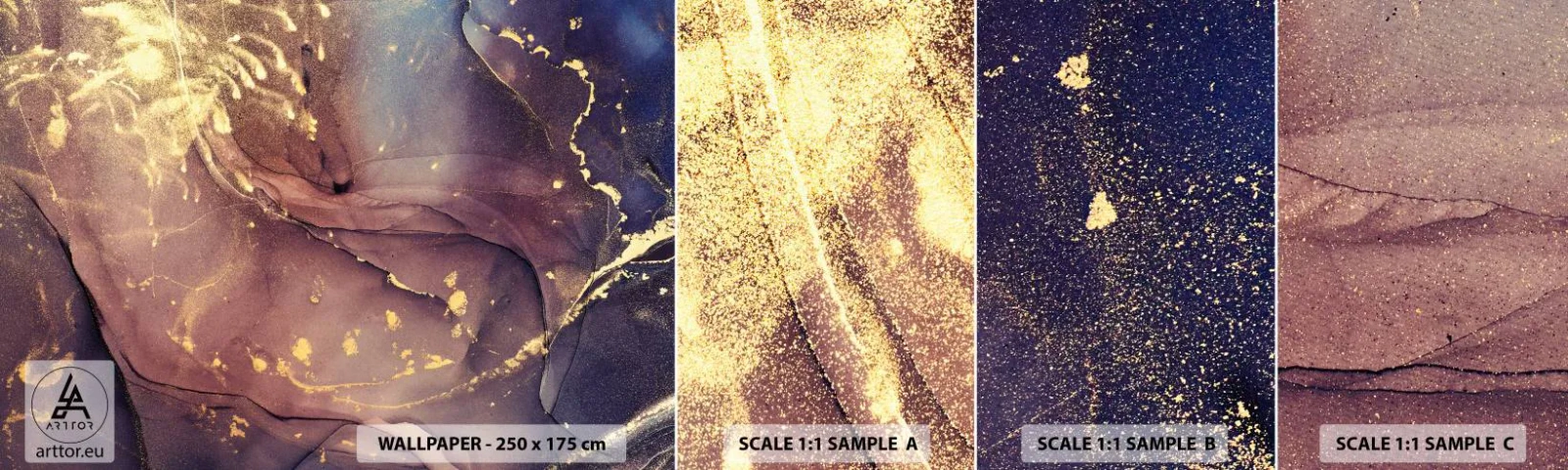 Mostră tapet autocolant Deluxe Sticker - Materie și spirit - Abstracția, Bucată, Model modern - 100x30 cm