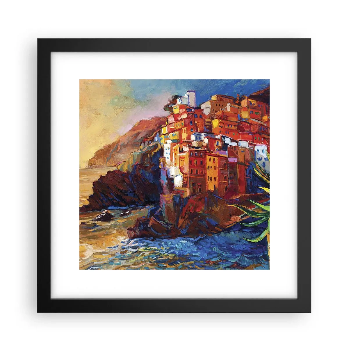 Poster în ramă neagră - Oraș italian de vis - 30x30 cm