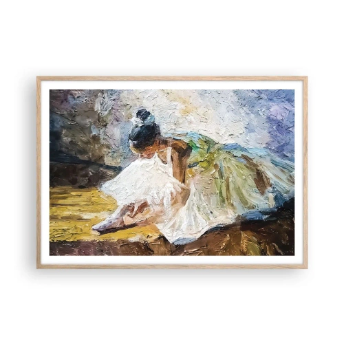 Poster în ramă de stejar deschis - Dintr-un tablou de Degas - 100x70 cm