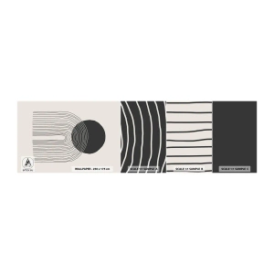 Mostră tapet autocolant Deluxe Sticker - Tremurând și încrezător - Abstracția, Bucată, Minimalism - 100x30 cm