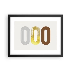 Poster în ramă neagră - Ooo! - 40x30 cm