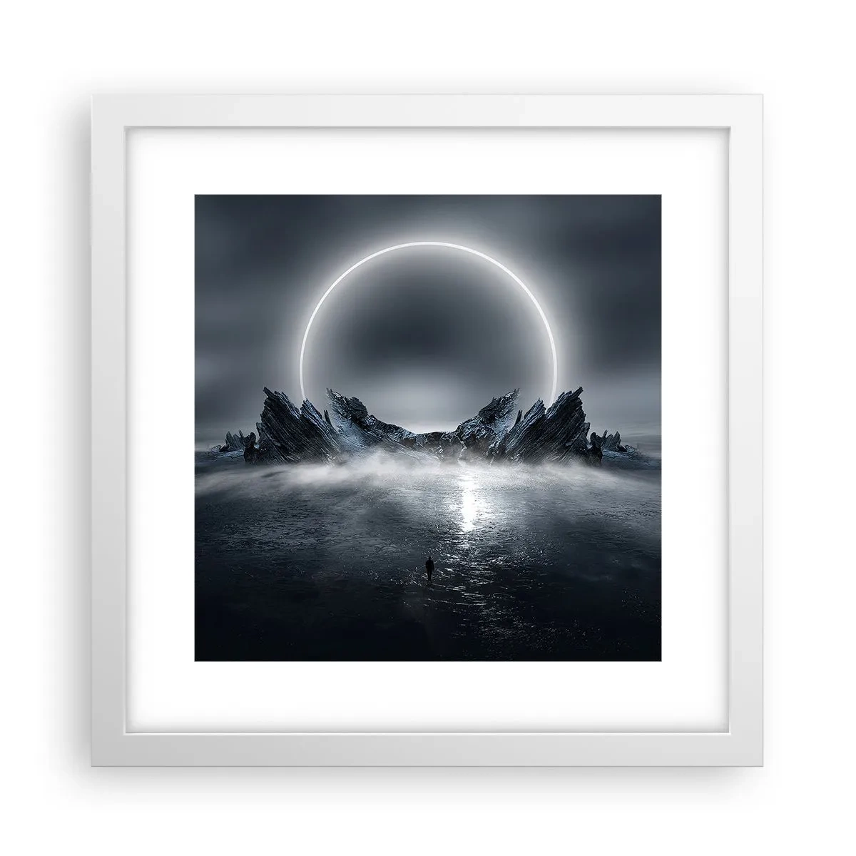 Poster în ramă albă - Final de poveste - 30x30 cm