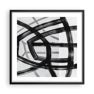 Poster în ramă neagră - Construind adâncimea - 50x50 cm