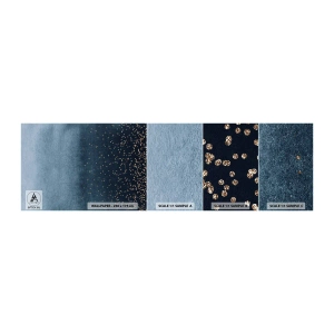 Mostră tapet autocolant Deluxe Sticker - Compoziție - faze albastre - Abstracția, Bucată, Proiecta - 100x30 cm