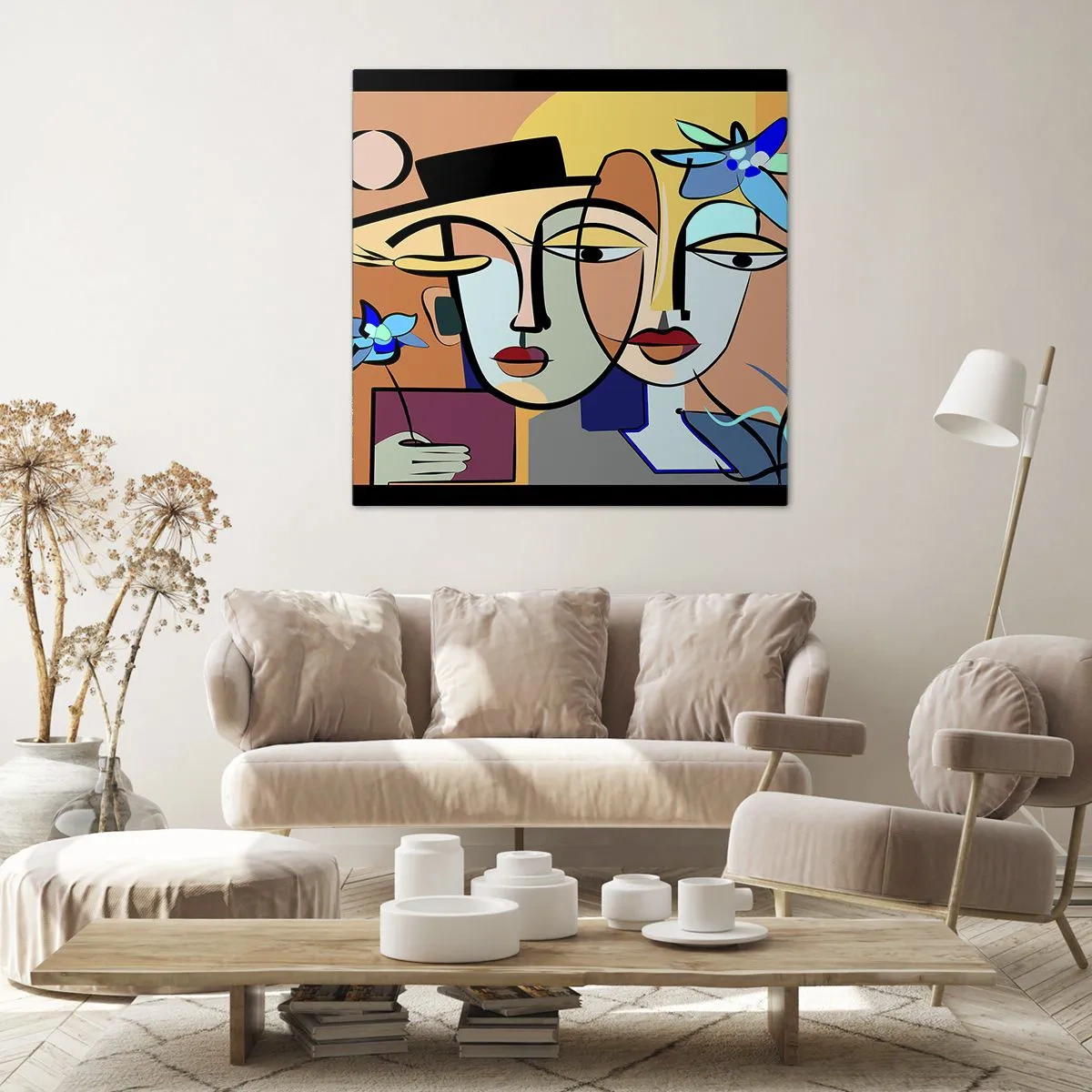 Tablou pe pânză - Întâlnire cu Picasso - 30x30 cm