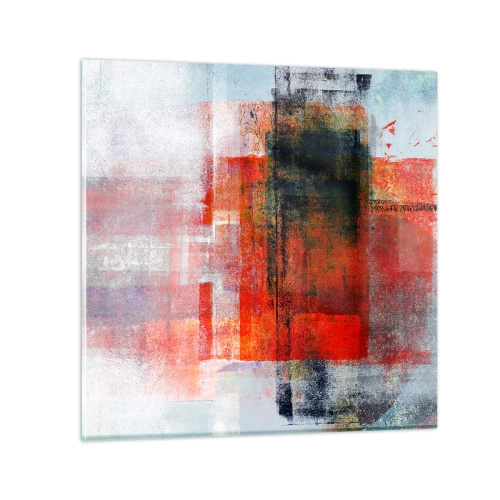 Tablou pe sticlă - Compoziție înfocată - 30x30 cm