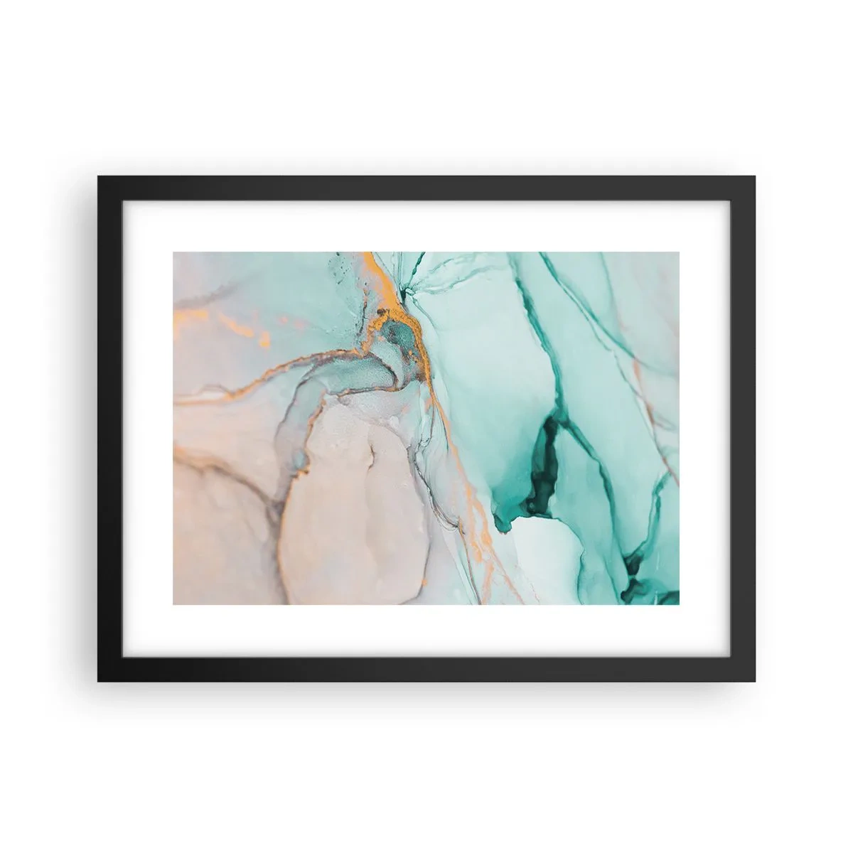 Poster în ramă neagră - Dansul formelor și al culorilor - 40x30 cm