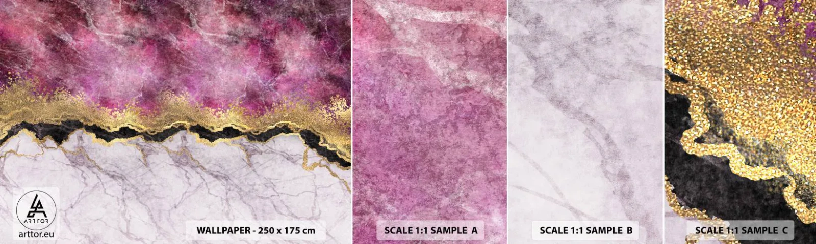 Mostră de Tapet Standard Eco - La graniță - Abstracția, Bucată, Textură - 100x30 cm