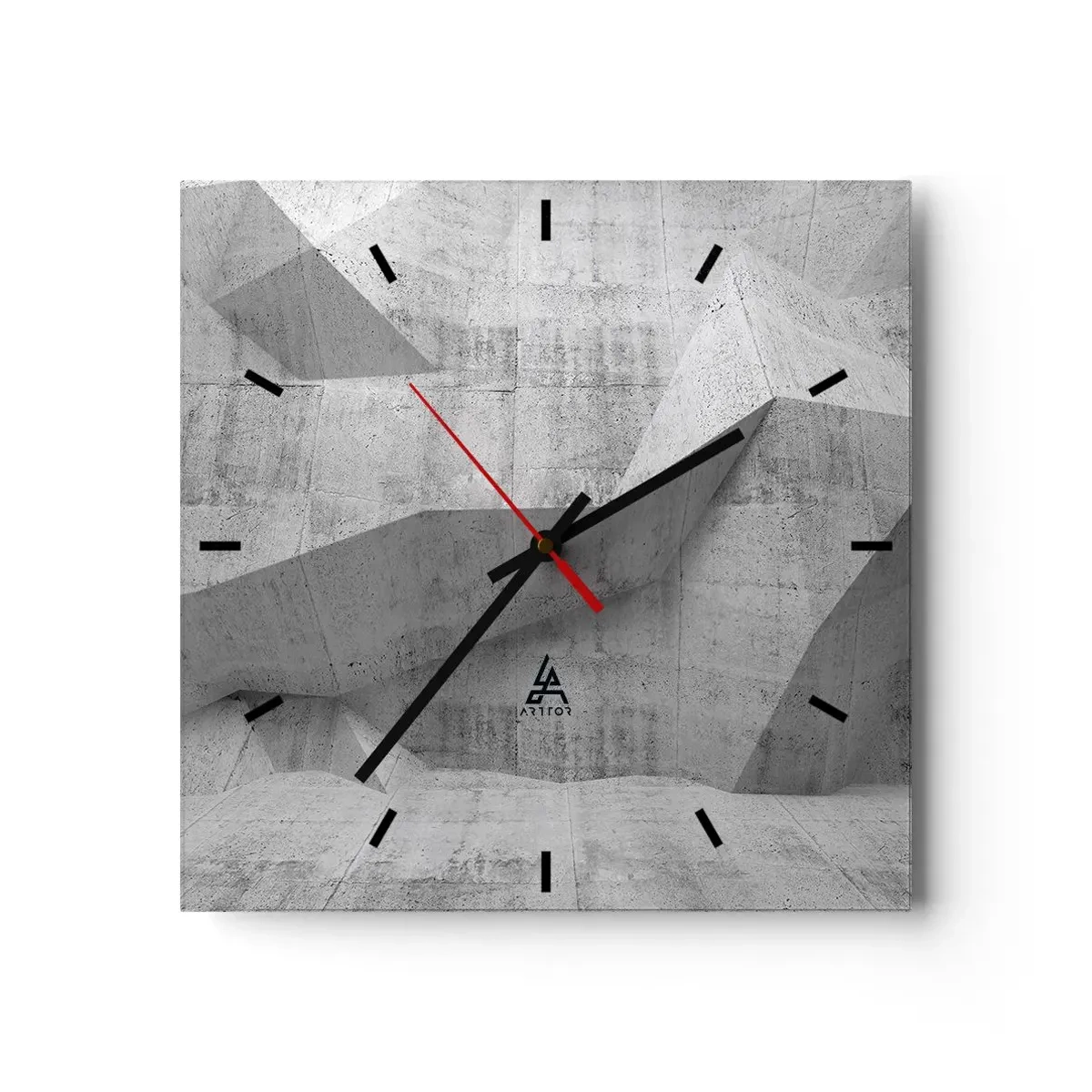 Ceas de perete - Ceas pe sticlă - O adevărată provocare - 30x30 cm
