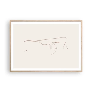 Poster în ramă de stejar deschis - Forma dorinței - 100x70 cm