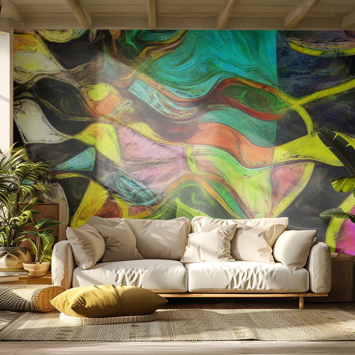 Tapet Autoadeziv Deluxe Sticker - Mișcarea este viață - Abstracția, Bucată, Pictura - 250x175 cm