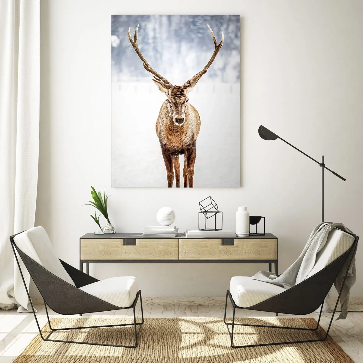 Tablou pe sticlă - Direct din ceața de zăpadă - 50x70 cm