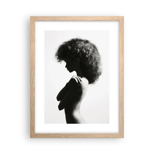 Poster în ramă de stejar deschis - Ca o floare pe o tulpină subțire - 30x40 cm