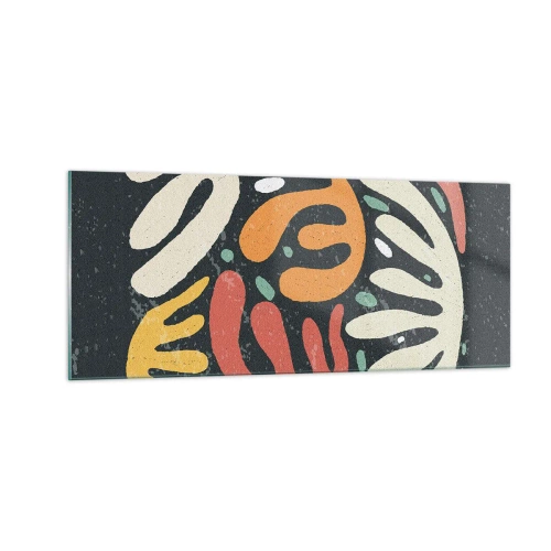 Tablou pe sticlă - Compoziție - te-am prins - 100x40 cm