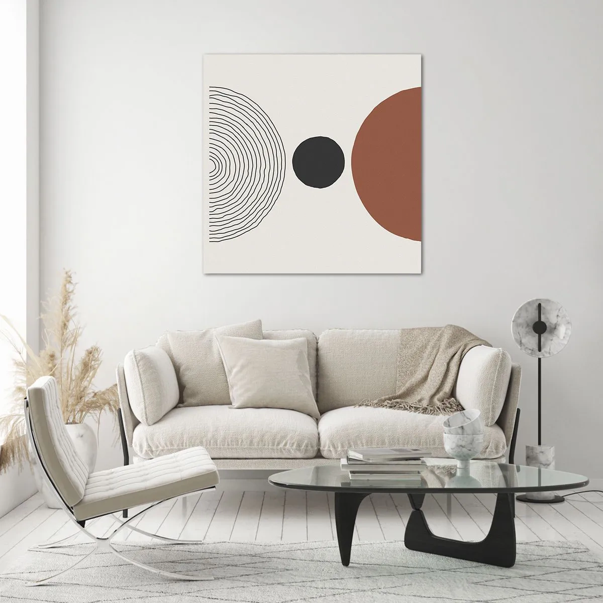 Tablou pe sticlă - În centrul atenției - 60x60 cm