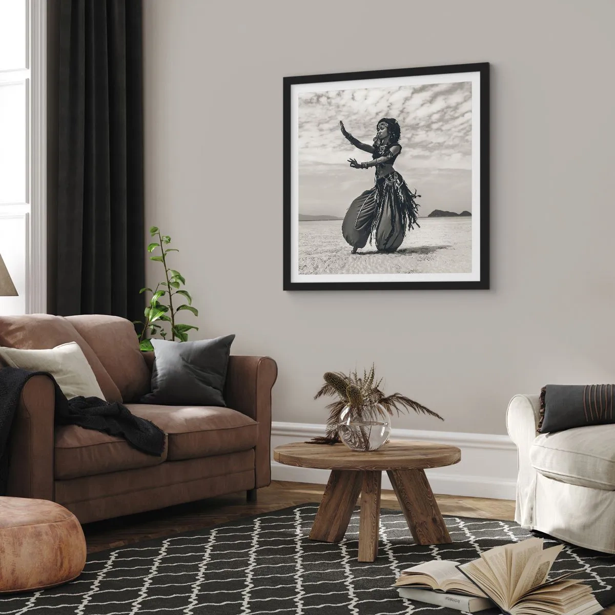 Poster în ramă neagră - Dansul insulelor sudice - 50x50 cm