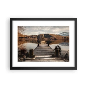 Poster în ramă neagră - Peisaj în tăcere - 40x30 cm