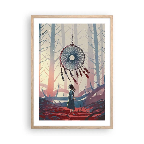 Poster în ramă de stejar deschis - Ritualul secret al fericirii - 50x70 cm