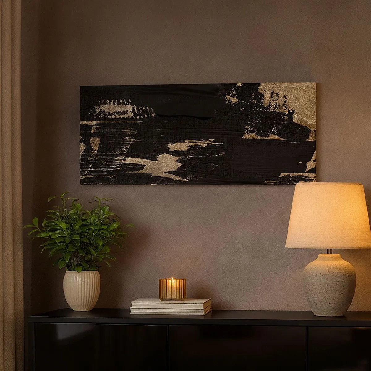 Tablou pe pânză - O urmă de atingere - 100x40 cm