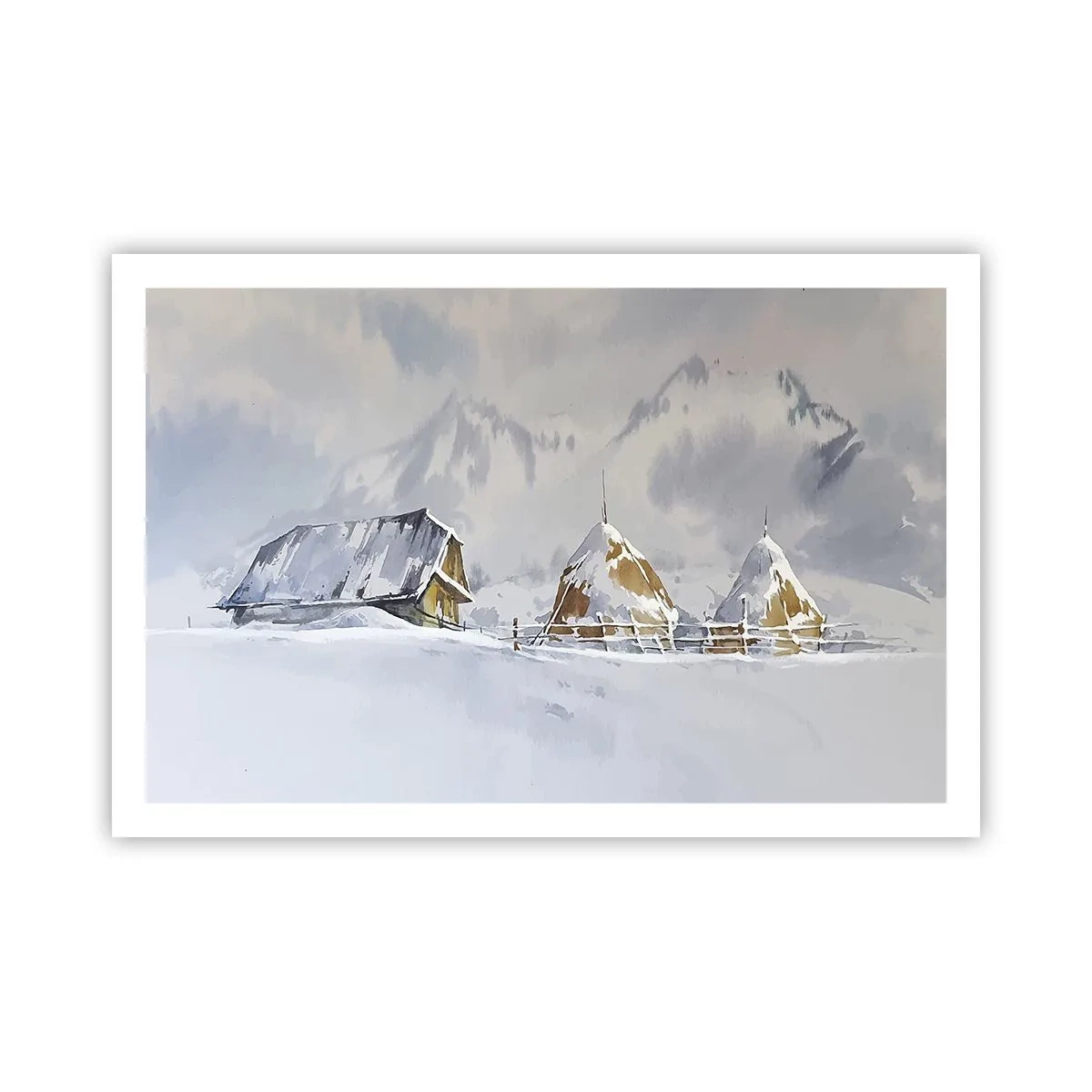 Poster - Într-o vale înzăpezită - 91x61 cm